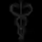 Caduceus engraving with two snakes: a symbol of awakening sexual energy, life force, and health.
