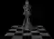 Engraving of a chess king. A metaphor for a leader carrying the weight of responsibility and stress.