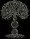 An engraving of a tree shaped like a DNA spiral. A symbol of deep, biological confidence.
